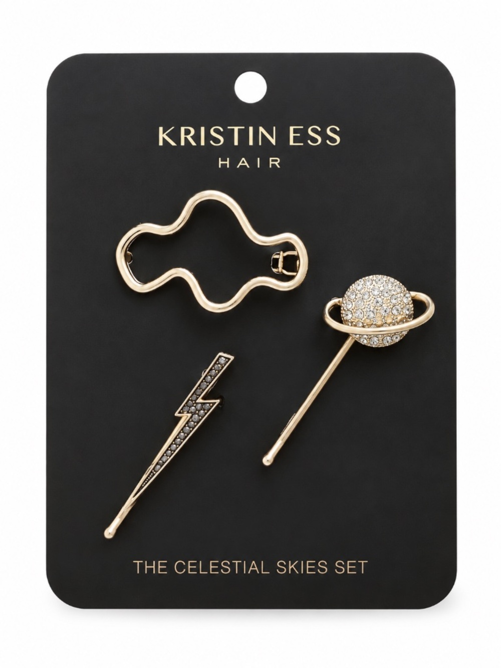 Kristin Ess The Celestial Skies Hair Pin Clip Set Gold NWT